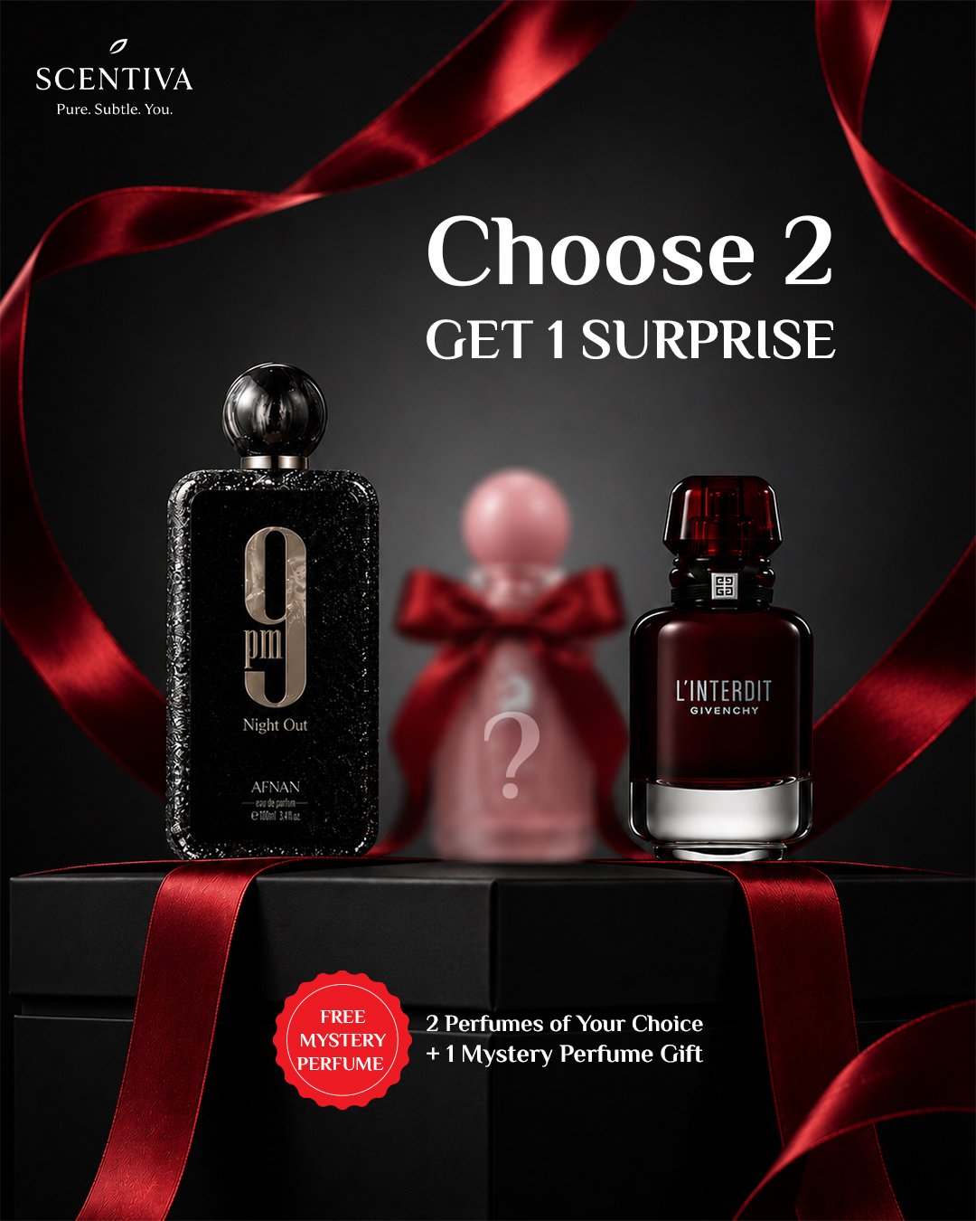 Choose two perfumes and receive one Mystery Gift from Scentiva